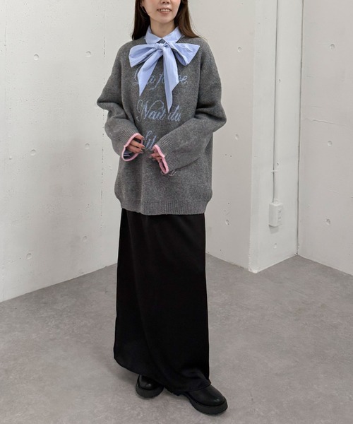 archives（アルシーヴ）の「サテンナロースカート（スカート・レディース・グレー/ブラック/アイボリー・MEDIUM）」の21枚目の写真