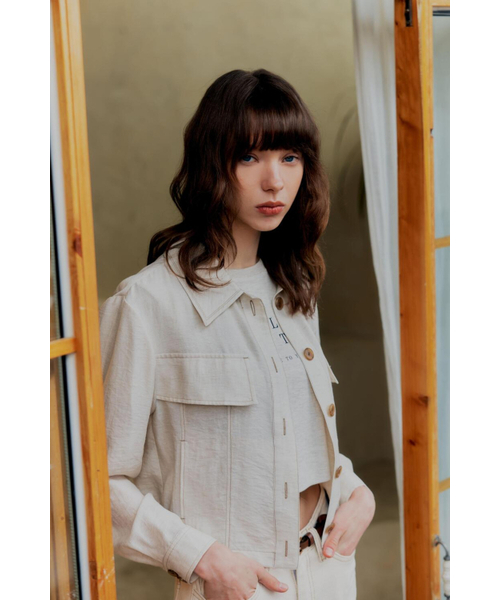 BRILLEMONTHS（ブリルモンス）の「レーヨンリネンジャケット [アイボリー]（その他アウター・レディース・その他・SMALL/MEDIUM）」の2枚目の写真
