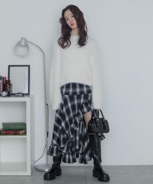 WEGO(ウィゴー)の「WEGO/シャギーニットプルオーバー(ニット/セーター・レディース・ホワイト系その他5/オフホワイト・FREE)」の3枚目の写真