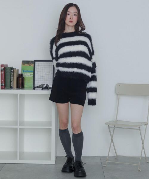 WEGO(ウィゴー)の「WEGO/シャギーニットプルオーバー(ニット/セーター・レディース・ホワイト系その他5/オフホワイト・FREE)」の4枚目の写真