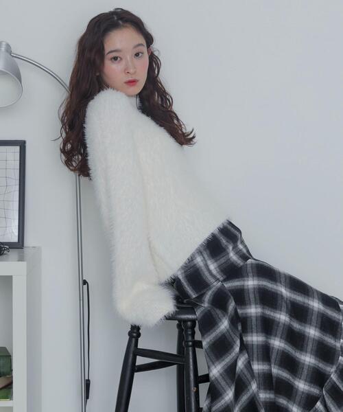 WEGO(ウィゴー)の「WEGO/シャギーニットプルオーバー(ニット/セーター・レディース・ホワイト系その他5/オフホワイト・FREE)」の8枚目の写真