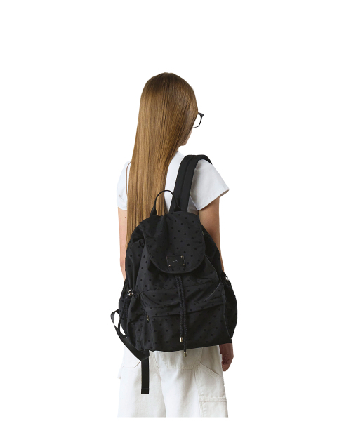 mur（ミュール）の「Fluffy String Backpack (dot black)（バックパック/リュック・レディース・ブラック・FREE）」の4枚目の写真