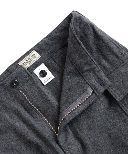 WILD BRICKS(ワイルドブリックス)の「W24 WOOL MILITARY PANTS (grey)(その他パンツ・メンズ・その他・MEDIUM/LARGE/X-LARGE)」の5枚目の写真
