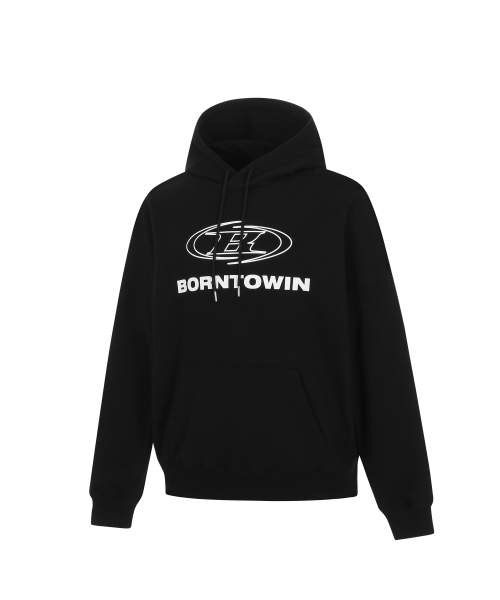 BORN TO WIN（ボーントゥウィン）の「STROKE B LOGO EXTRA FIT HOODIE [BLACK]（パーカー・メンズ・その他・1/2/3）」の2枚目の写真