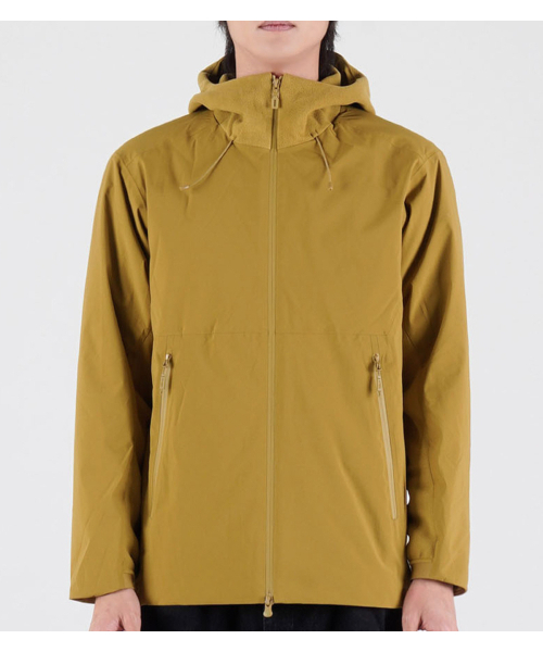 BUTTON SEOUL（ボタンソウル）の「[ダックダウン 90/10] フリースミックスナイロンダックダウンハイキングジャケット (イエローカキ)（ダウンジャケット/コート・メンズ・その他・MEDIUM/LARGE/X-LARGE）」の2枚目の写真