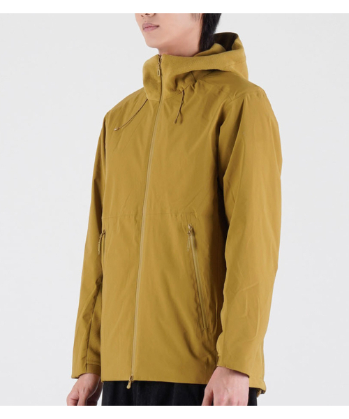 BUTTON SEOUL（ボタンソウル）の「[ダックダウン 90/10] フリースミックスナイロンダックダウンハイキングジャケット (イエローカキ)（ダウンジャケット/コート・メンズ・その他・MEDIUM/LARGE/X-LARGE）」の3枚目の写真