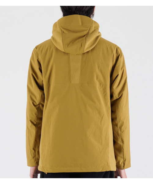 BUTTON SEOUL（ボタンソウル）の「[ダックダウン 90/10] フリースミックスナイロンダックダウンハイキングジャケット (イエローカキ)（ダウンジャケット/コート・メンズ・その他・MEDIUM/LARGE/X-LARGE）」の5枚目の写真