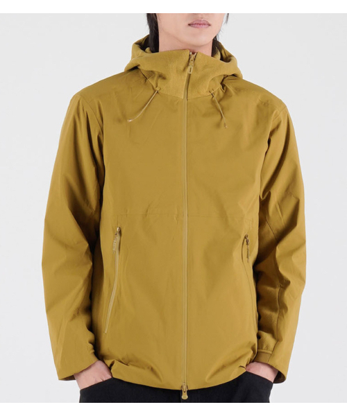 BUTTON SEOUL（ボタンソウル）の「[ダックダウン 90/10] フリースミックスナイロンダックダウンハイキングジャケット (イエローカキ)（ダウンジャケット/コート・メンズ・その他・MEDIUM/LARGE/X-LARGE）」の6枚目の写真