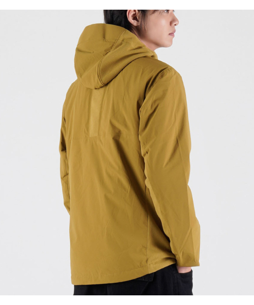 BUTTON SEOUL（ボタンソウル）の「[ダックダウン 90/10] フリースミックスナイロンダックダウンハイキングジャケット (イエローカキ)（ダウンジャケット/コート・メンズ・その他・MEDIUM/LARGE/X-LARGE）」の9枚目の写真