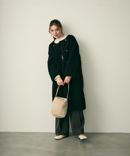 Lunea（ルネア）の「ワンハンドルファーバッグ（ショルダーバッグ・レディース・ベージュ/ブラウン/アイボリー/ブラック・FREE）」の19枚目の写真