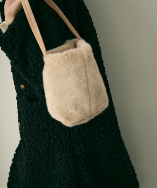 Lunea（ルネア）の「ワンハンドルファーバッグ（ショルダーバッグ・レディース・ベージュ/ブラウン/アイボリー/ブラック・FREE）」の11枚目の写真