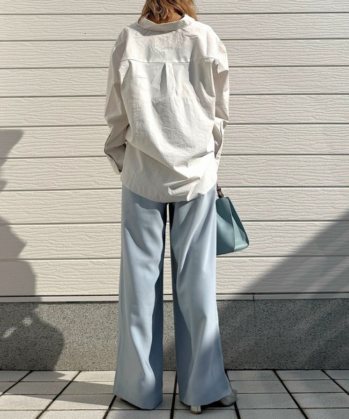 Q(キュー)の「デニムスキッパーシャツ(シャツ/ブラウス・レディース・アイボリー/ブルー・MEDIUM)」の16枚目の写真