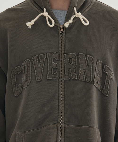 COVERNAT(カバーナット)の「ピグメントアーチロゴフードジップアップライトパープル(パーカー・レディース・その他・SMALL/MEDIUM/LARGE/X-LARGE)」の7枚目の写真