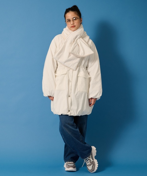 WEB限定】【AMI】【撥水】ティペットつき中わたバルーンコート