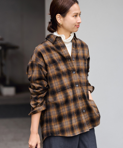 FRAMeWORK（フレームワーク）の「ネルチェックシャツ（シャツ/ブラウス・レディース・ブラウン/ブラック・FREE）」の20枚目の写真