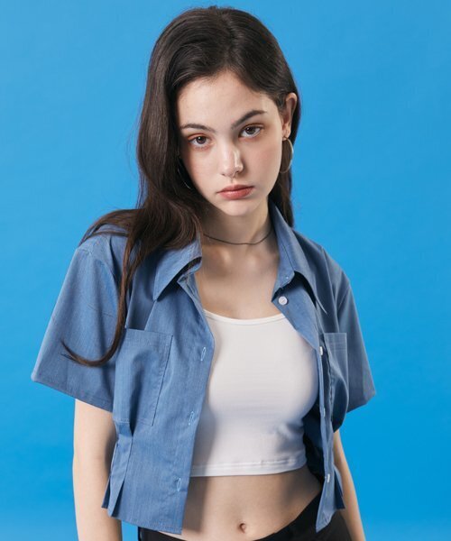 KOLEAT（コレット）の「レディース マキシクロップノースリーブレイヤードT [ホワイト]（Tシャツ/カットソー・レディース・その他・FREE）」の4枚目の写真