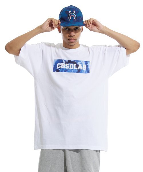 CREAM SODA LAB(クリームソーダラボ)の「クリームソーダラップ タイダイ ボックス 半袖Tシャツ ホワイト ブルー(Tシャツ/カットソー・メンズ・その他・LARGE/MEDIUM/X-LARGE/XX-LARGE)」の3枚目の写真