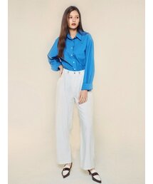 シルキーコーデュロイパンツ - ホワイト