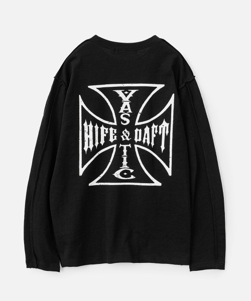 VASTIC(バスティック)の「クロスロゴロングスリーブ_ブラック(Tシャツ/カットソー・メンズ・その他・MEDIUM/LARGE)」の5枚目の写真