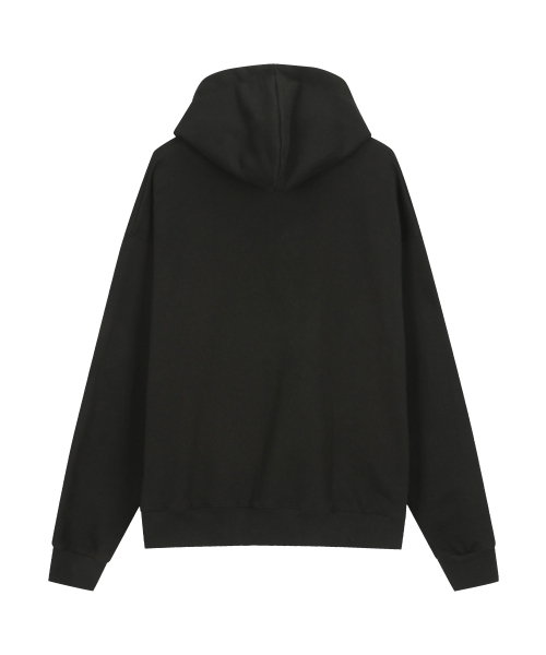 HOLE GRAPHIC HOOD ZIP-UP_BK