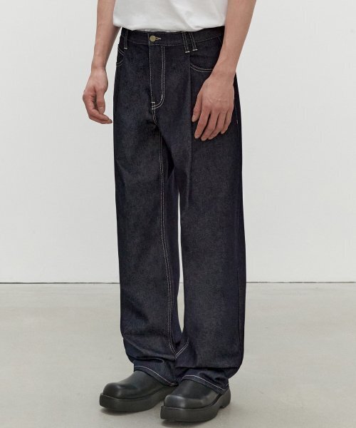 DECET(デケト)の「Deep Pleats Wide Jeans DCPT030CPIndigo(デニムパンツ・レディース・その他・34/32/30/26/28)」の3枚目の写真