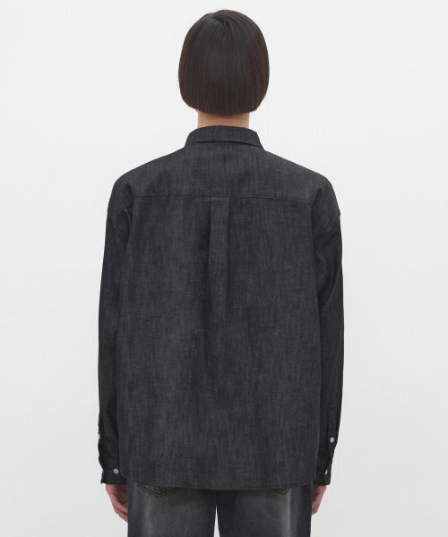 DECET（デケト）の「Over Denim Shirts DCSH003Black（シャツ/ブラウス・レディース・その他・SMALL/LARGE/MEDIUM）」の5枚目の写真