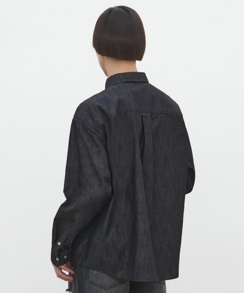 DECET（デケト）の「Over Denim Shirts DCSH003Black（シャツ/ブラウス・レディース・その他・SMALL/LARGE/MEDIUM）」の9枚目の写真