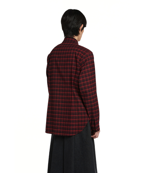 TRUNK PROJECT(トランクプロジェクト)の「Pintuck Check Shirt_Red(シャツ/ブラウス・メンズ・レッド・X-SMALL/SMALL/LARGE)」の2枚目の写真