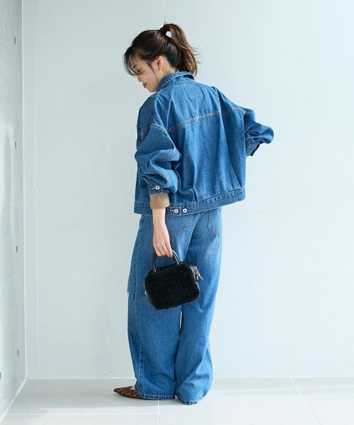 le.coeur blanc(ルクールブラン)の「クラッシュデニムパンツ(デニムパンツ・レディース・ブルー/ライトブルー・38/36)」の21枚目の写真