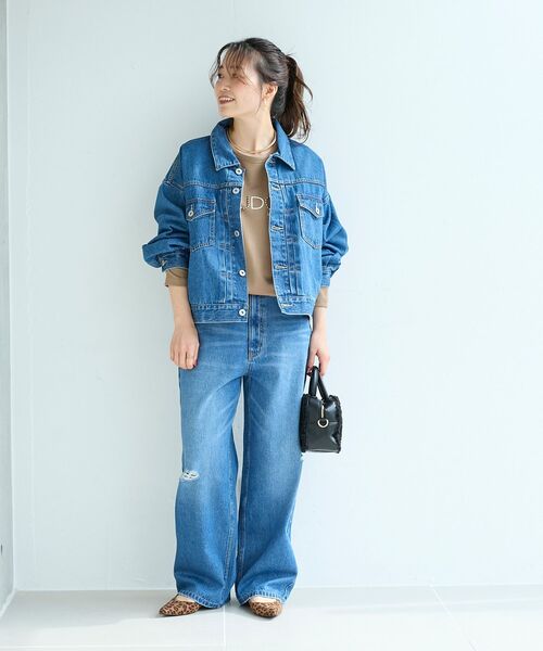 le.coeur blanc(ルクールブラン)の「クラッシュデニムパンツ(デニムパンツ・レディース・ブルー/ライトブルー・38/36)」の22枚目の写真