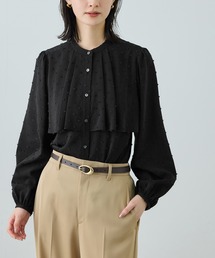 ROPE'（ロペ）の「カットジャガードフリルブラウス/イージーケア（シャツ/ブラウス）」