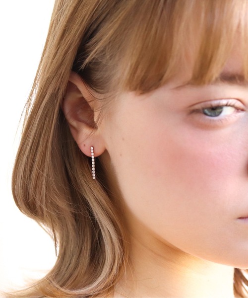 cui-cui(キュイキュイ)の「ダイヤモンド ロング テニス ピアス | K10YG〈Web限定〉(ピアス(両耳用)・レディース・イエローゴールド・FREE)」の7枚目の写真