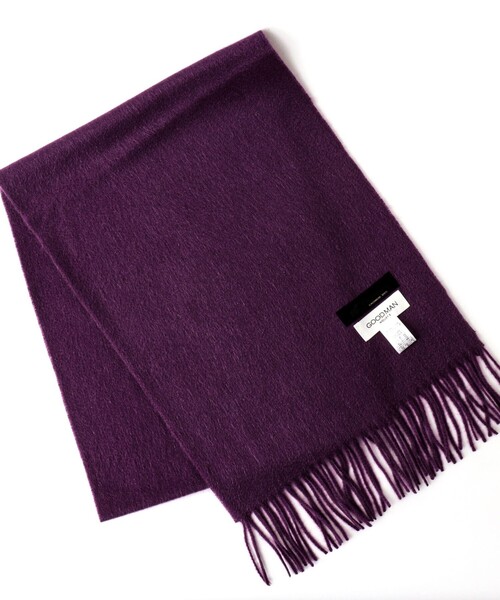 NOLLEY’S(ノーリーズ)の「カシミヤマフラー30(マフラー・メンズ・チャコールグレー/ライトブルー/ブラック/イエロー/ネイビー/パープル・FREE)」の5枚目の写真