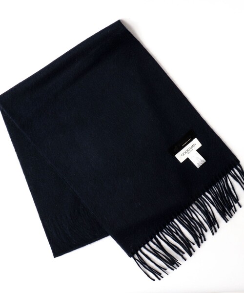 NOLLEY’S(ノーリーズ)の「カシミヤマフラー30(マフラー・メンズ・チャコールグレー/ライトブルー/ブラック/イエロー/ネイビー/パープル・FREE)」の4枚目の写真