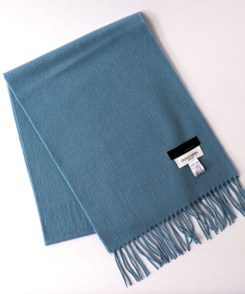 NOLLEY’S(ノーリーズ)の「カシミヤマフラー30(マフラー・メンズ・チャコールグレー/ライトブルー/ブラック/イエロー/ネイビー/パープル・FREE)」の2枚目の写真