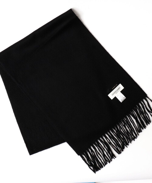 NOLLEY’S(ノーリーズ)の「カシミヤマフラー30(マフラー・メンズ・チャコールグレー/ライトブルー/ブラック/イエロー/ネイビー/パープル・FREE)」の3枚目の写真