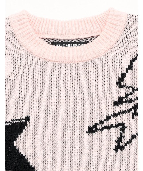 Little sunny bite（リトルサニーバイト）の「【RS】【Little Sunny Bite】little sunny bite x Humberto Cruz knit top（ニット/セーター・レディース・ブラック/ピンク/アイボリー・MEDIUM/SMALL）」の4枚目の写真