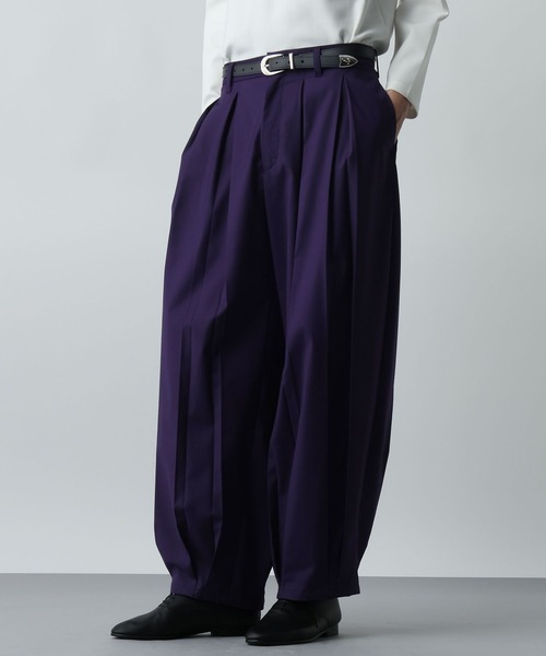 HARE(ハレ)の「【SET UP対応】YOSEコクーンパンツ(HARE)(その他パンツ・メンズ・ブラック/パープル/グレー系その他・MEDIUM/SMALL/FREE)」の3枚目の写真