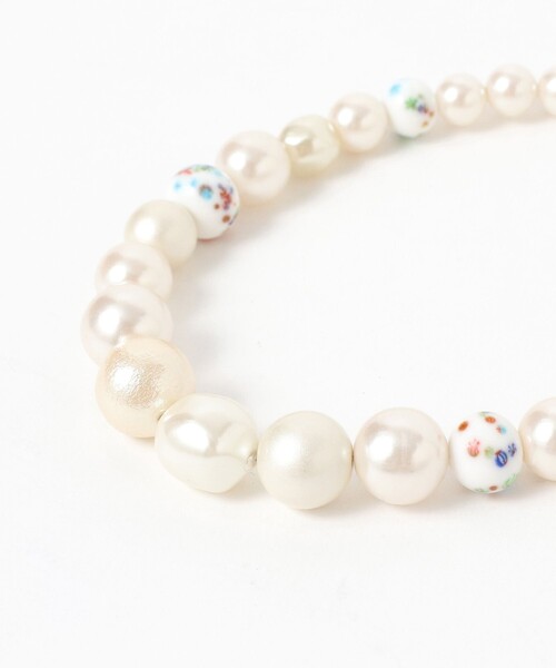 Ray BEAMS（レイビームス）の「ミックス パール ビーズ ネックレス（ネックレス・レディース・ホワイト・ONE SIZE）」の3枚目の写真