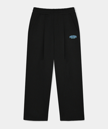 DOLPHIN WAVE APPAREL（ドルフィンウェーブアパレル）の「ドルフィンシリコンプリントワンタックパンツブラック（スウェットパンツ）」