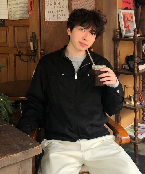 PLACESTUDIOMAN（プレイススタジオメンズ）の「スエードリベットポイントスタンダードツーウェイスナップブルゾンジャケット[ブラック]（ブルゾン・メンズ・ブラック・FREE）」の3枚目の写真