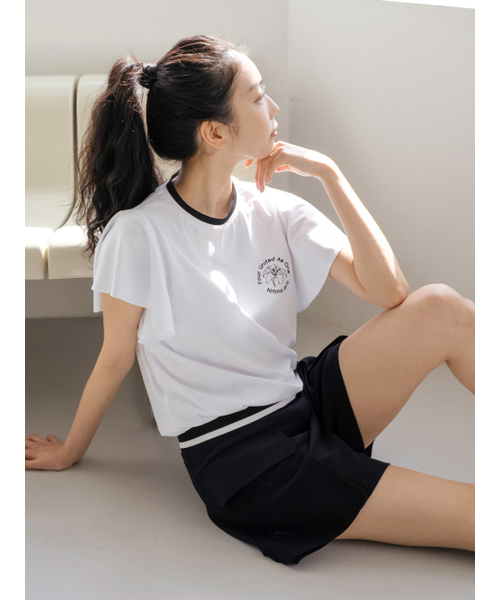 NITINA(ニティナ)の「フレアスリーブレス WH(Tシャツ/カットソー・レディース・ホワイト・SMALL/MEDIUM)」の2枚目の写真