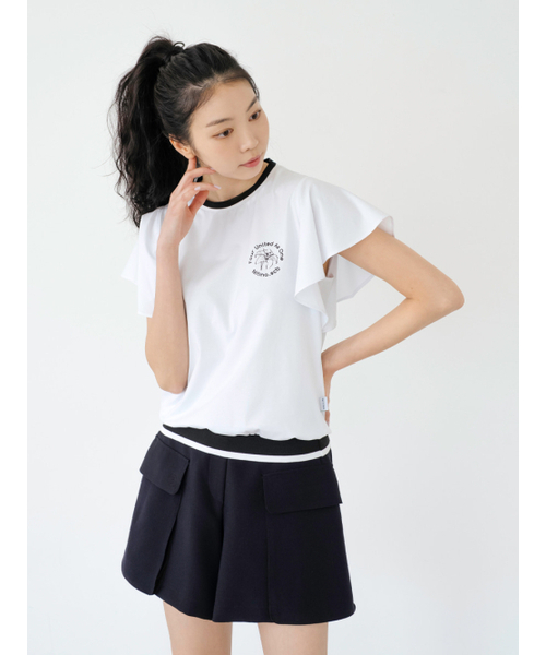 NITINA(ニティナ)の「フレアスリーブレス WH(Tシャツ/カットソー・レディース・ホワイト・SMALL/MEDIUM)」の4枚目の写真