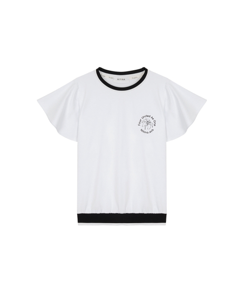 NITINA(ニティナ)の「フレアスリーブレス WH(Tシャツ/カットソー・レディース・ホワイト・SMALL/MEDIUM)」の6枚目の写真