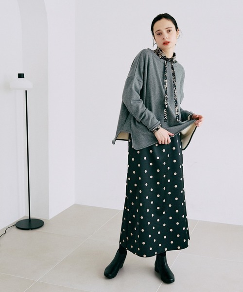 LA MARINE FRANCAISE(マリン フランセーズ)の「裏起毛ワイドプルオーバー(Tシャツ/カットソー・レディース・オフホワイト/グレー/ブラック・FREE)」の6枚目の写真