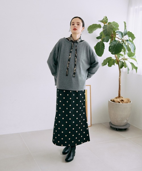 LA MARINE FRANCAISE(マリン フランセーズ)の「裏起毛ワイドプルオーバー(Tシャツ/カットソー・レディース・オフホワイト/グレー/ブラック・FREE)」の7枚目の写真