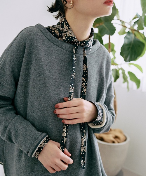 LA MARINE FRANCAISE(マリン フランセーズ)の「裏起毛ワイドプルオーバー(Tシャツ/カットソー・レディース・オフホワイト/グレー/ブラック・FREE)」の5枚目の写真