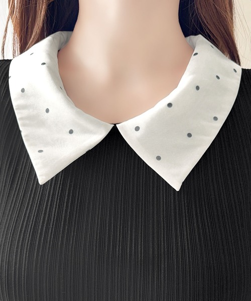 mily bilet(ミウィビレット)の「【mily bilet】待望の半袖ver.登場!ドット柄配色切り替えドッキングワンピース(ロング丈)(ワンピース・レディース・ネイビー/ブラック/アイボリー・LARGE/MEDIUM/SMALL/X-LARGE)」の15枚目の写真