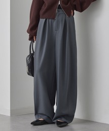 MONO-MART | 【anyway.シリーズ】とろみ ワイドタック バレルパンツ / マシンウォッシャブル ＆ イージードライ〈セットアップ対応〉(スラックス)