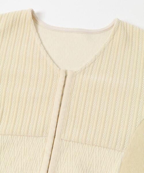 KBF（ケイビーエフ）の「モールジャガードカーディガン（カーディガン/ボレロ・レディース・ベージュ/ブラウン/ブラック・ONE）」の9枚目の写真